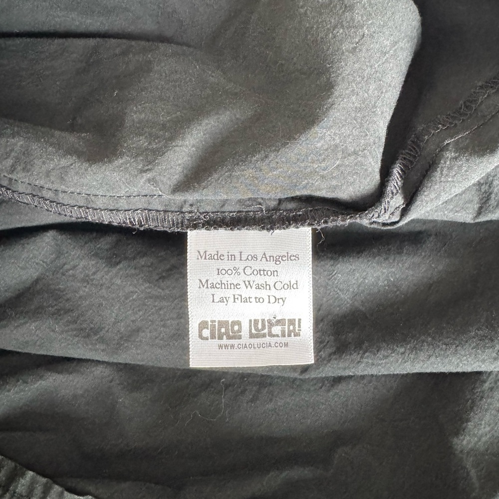 Ciao Lucia Small Umbria Black Smocked Midi Dress - Picture 10 of 10